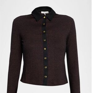 New with tags. 
Rag & Bone
The Knit Contrast Top